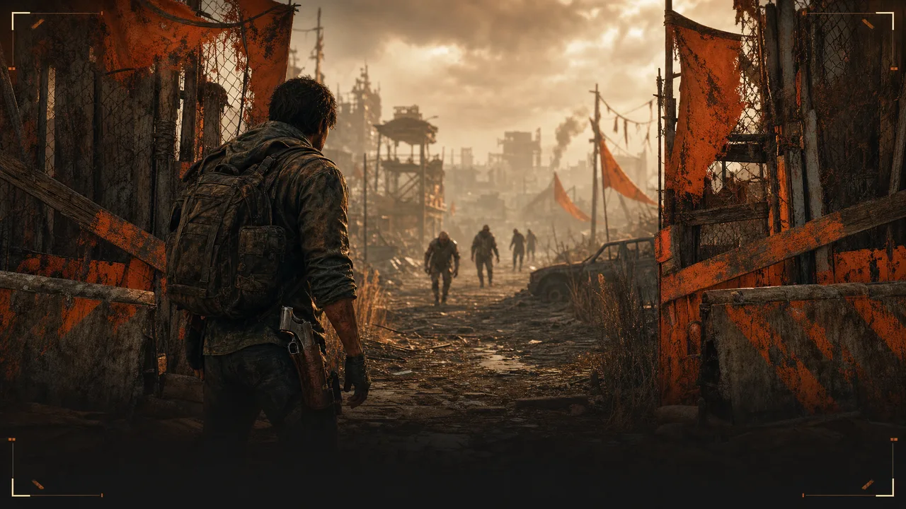 Dead Land Survival orange zone overview showing a prepared survivor entering a Danger Level 3 route