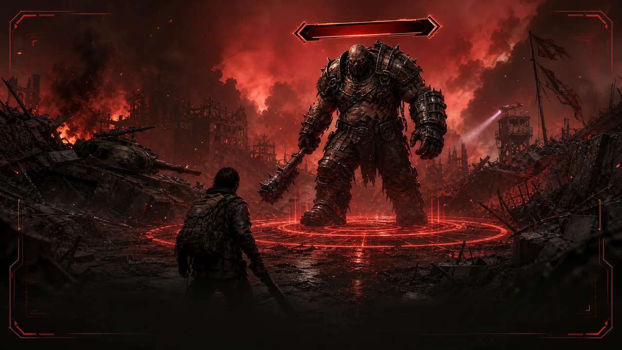 Dead Land Survival Trasher Elite encounter showing a boss-tier infected fight in a Level 5 zone