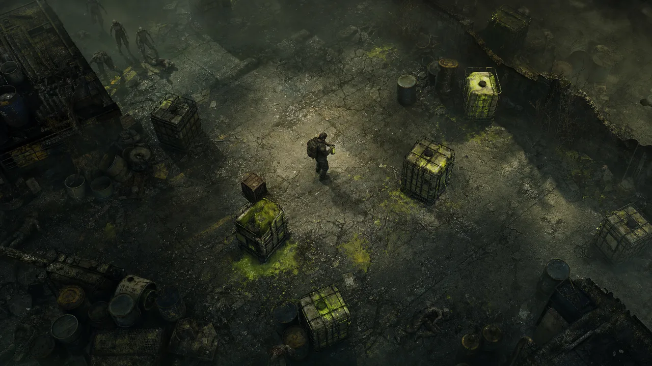 Dead Land Survival Task 011 visual guide showing chemical sample collection in the Quarantine Zone