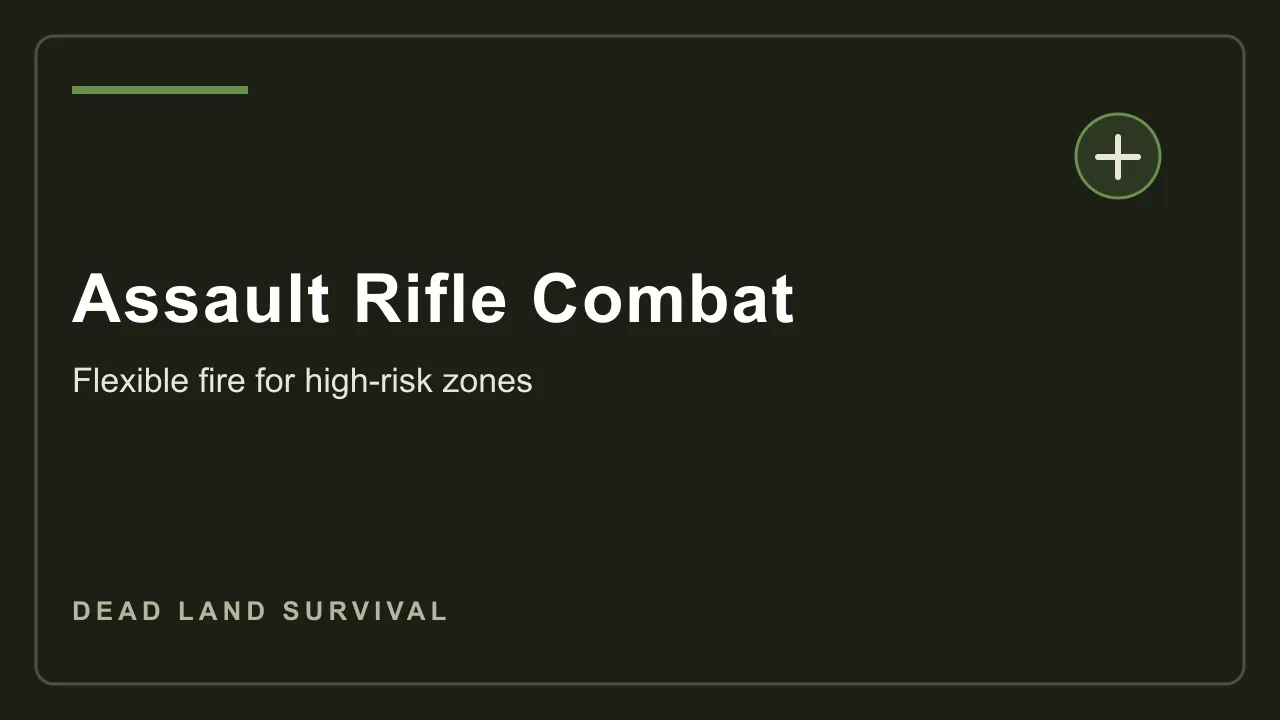 Dead Land Survival assault rifle combat screenshot showing flexible fire in a high risk zone