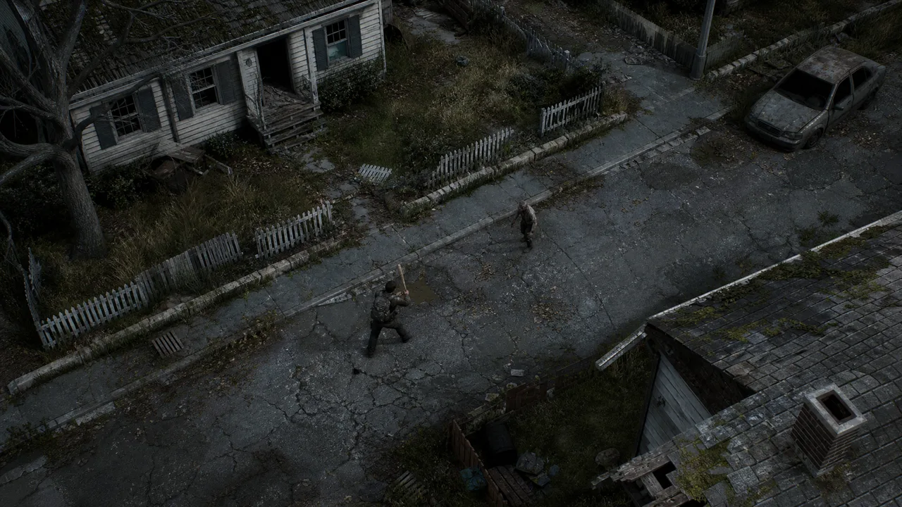 Dead Land Survival a baseball bat combat visual guide showing starter melee control against a weak infected enemy