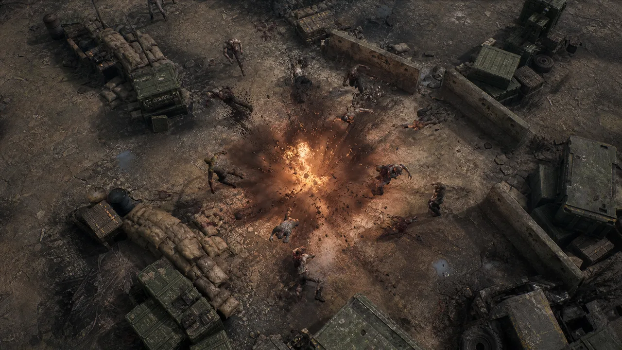 Dead Land Survival a grenade combat visual guide showing explosive pressure against clustered infected