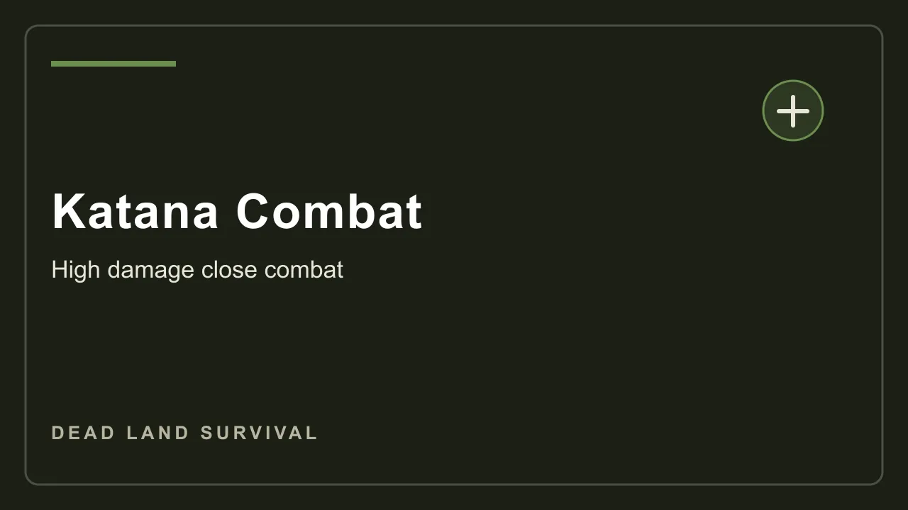 Dead Land Survival katana combat screenshot showing high damage close combat