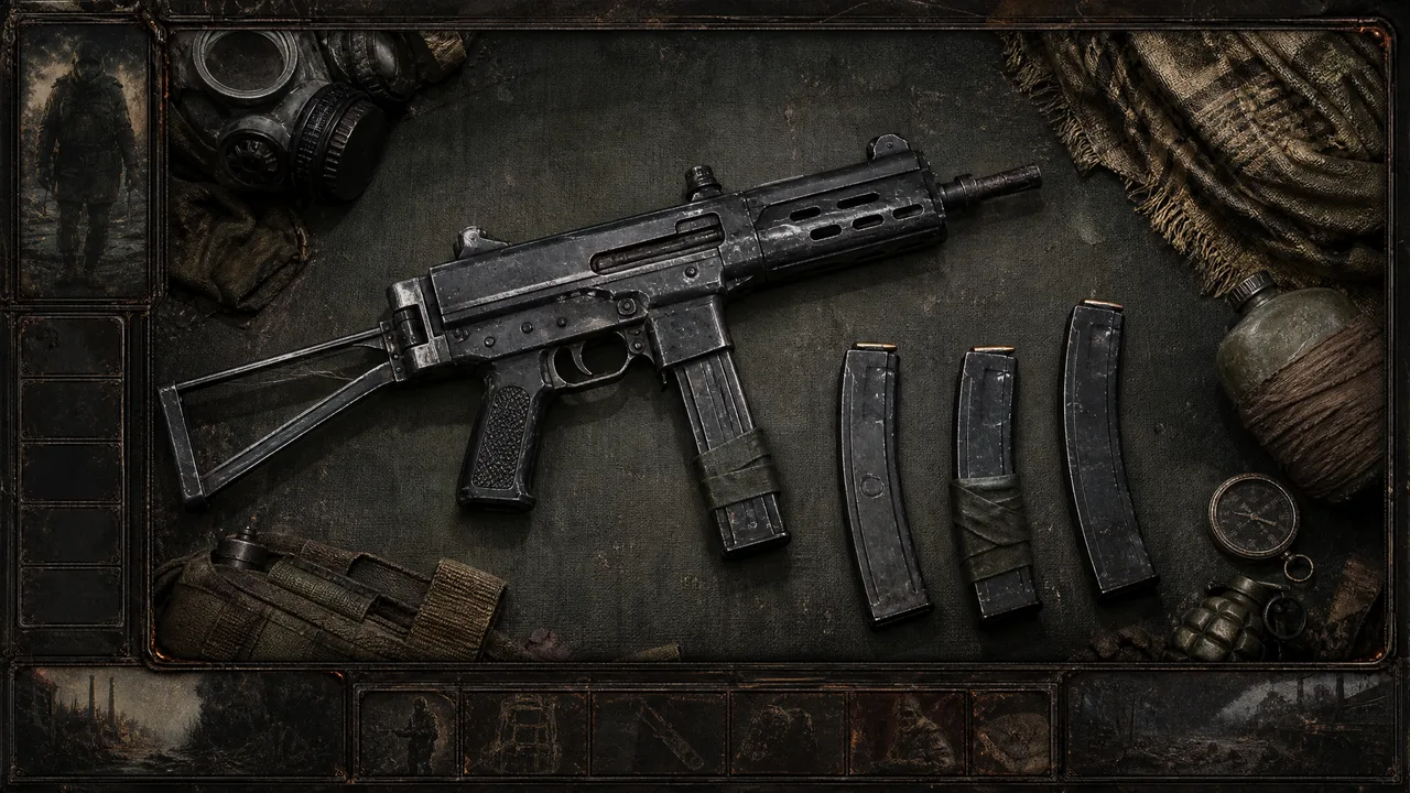 Dead Land Survival an SMG inventory visual guide showing a fast fire rate ranged weapon with magazines