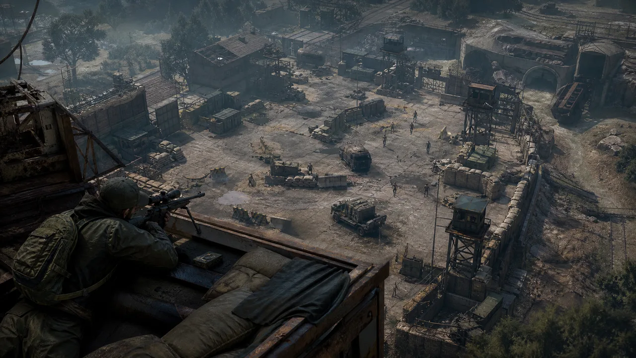 Dead Land Survival a sniper rifle combat visual guide showing long sight line control from elevated cover